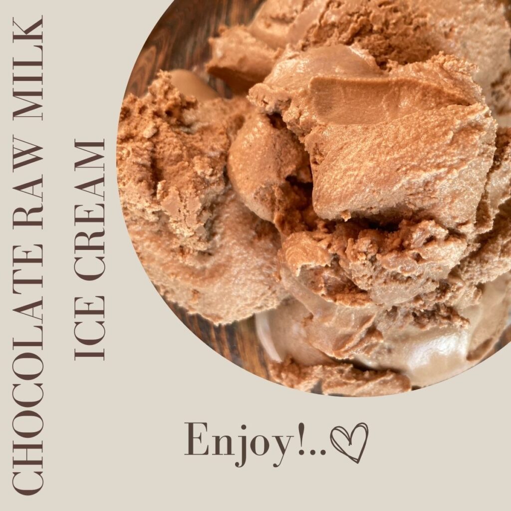 close up photo of chocolate raw milk ice cream